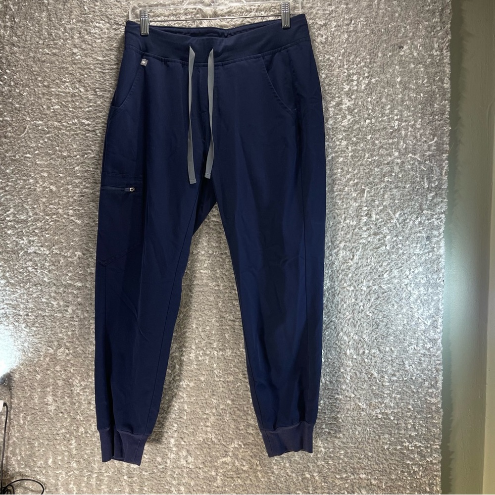 Figs Women’s Zamora Jogger Scrub Pants S/P Blue Cargo Pocket W18SW2005P